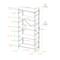 Walker Edison 64" Graywash Angle Iron Industrial Bookcase
